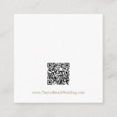 Carte D'accompagnement Calligraphie or romantique QR Code Détails du Mari (Dos)