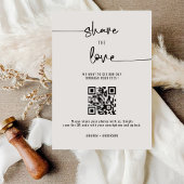 Carte D'accompagnement Calligraphie Premium Capture Le code QR d'amour