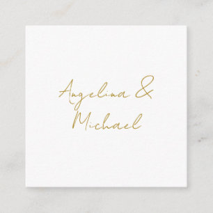 Carte D'accompagnement Calligraphie Professionnel Élégant Couleur Or