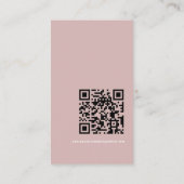 Carte D'accompagnement Calligraphie QR Code Dusty Mariage Rose RSVP (Dos)