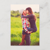 Carte D'accompagnement Calligraphie romantique avec Mariage photo Bienven (Dos)