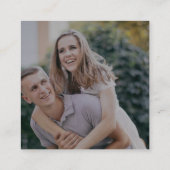 Carte D'accompagnement Calligraphie romantique Dark Photo QR Code RSVP (Dos)