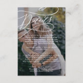 Carte D'accompagnement Calligraphie romantique noir Détails de la photo s (Devant)