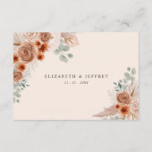 Carte D'accompagnement Calligraphie Rustique Boho Terracotta Pampas Détai (Dos)