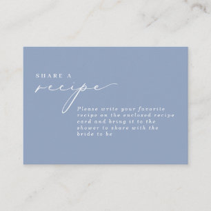 Carte D'accompagnement Calligraphie simple Dusty Blue Fête des mariées Re