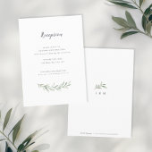 Carte D'accompagnement Calligraphie simple mariage de verdure rustique