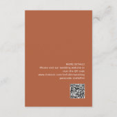 Carte D'accompagnement Calligraphie Terracotta Détails QR Code Mariage (Dos)