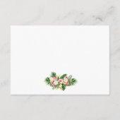 Carte D'accompagnement Calligraphie Tropical Floral Détails du Mariage (Dos)