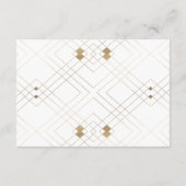 Carte D'accompagnement Calligraphie Typographie Monogramme Mariage Gold D (Dos)