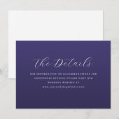 Carte D'accompagnement Calligraphie Violette Élégante (Devant / Derrière)