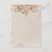 Carte D'accompagnement Calligraphy Fall Boho Script Détails du Mariage (Dos)