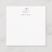 Carte D'accompagnement Calligraphy trendy classical monogram  (Devant)