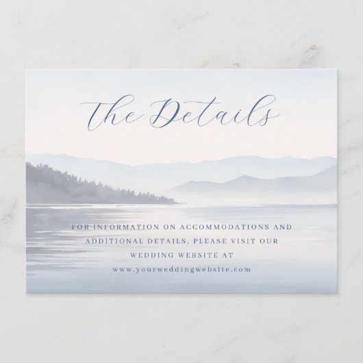 Carte D'accompagnement Calm Blue Watercolor Landscape (Devant)