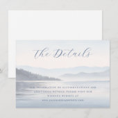 Carte D'accompagnement Calm Blue Watercolor Landscape (Devant / Derrière)