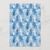 Carte D'accompagnement Calm Blue Winter Forest Trees (Dos)