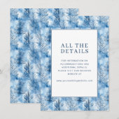 Carte D'accompagnement Calm Blue Winter Forest Trees (Devant / Derrière)