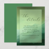 Carte D'accompagnement Calm Green Gradient Minimalist (Devant / Derrière)