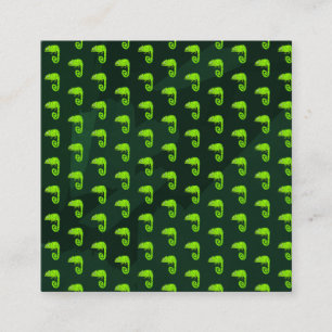 Carte D'accompagnement Caméléon mignon vert