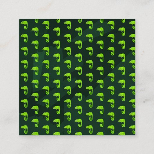 Carte D'accompagnement Caméléon mignon vert (Devant)