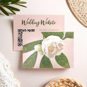 Carte D'accompagnement Camellia et verdure Simple Élégant