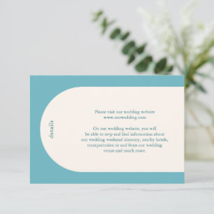 Carte D'accompagnement Camila Aqua Arch Mariage Moderne