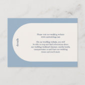 Carte D'accompagnement Camila Dusty Blue Arch Mariage moderne (Devant)