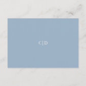 Carte D'accompagnement Camila Dusty Blue Arch Mariage moderne (Dos)