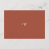 Carte D'accompagnement Camila Rust Arch Mariage moderne (Dos)