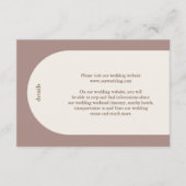 Carte D'accompagnement Camila Taupe Arch Mariage moderne (Devant)