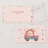 Carte D'accompagnement Camion glace Scoops of fun anniversaire de enfant (Devant / Derrière)