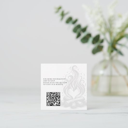 Carte D'accompagnement Campfire Love QR Code (Debout devant)
