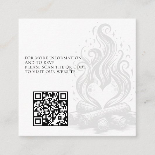 Carte D'accompagnement Campfire Love QR Code (Devant)