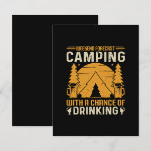 Carte D'accompagnement Camping et boisson