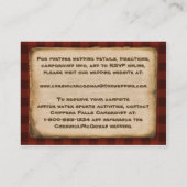 Carte D'accompagnement Camping, Glamping, Mariage de la nature (Dos)