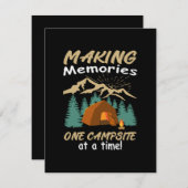 Carte D'accompagnement CAMPING, souvenirs (Devant / Derrière)