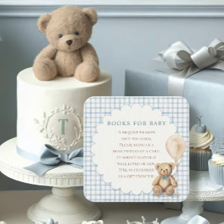 Carte D'accompagnement Can Bearly Wait Teddy Bear Books for Baby Shower