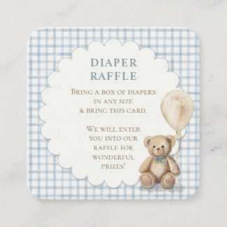 Carte D'accompagnement Can Bearly Wait Teddy Bear Diapers Boy Baby Shower