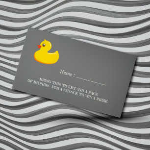 Carte D'accompagnement Canard en caoutchouc jaune - tombole