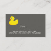 Carte D'accompagnement Canard en caoutchouc jaune - tombole (Devant)