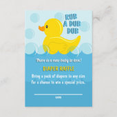 Carte D'accompagnement Canard Jaune En Caoutchouc Frotter Un Dub Baby sho (Devant)