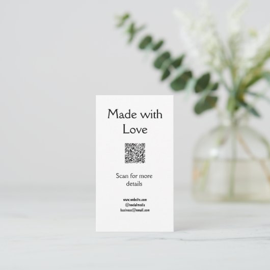 Carte D'accompagnement Candle instructions cire fondre ajouter q r code b (Debout devant)