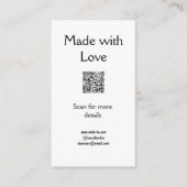 Carte D'accompagnement Candle instructions cire fondre ajouter q r code b (Devant)