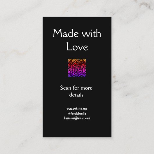 Carte D'accompagnement Candle instructions cire fondre ajouter q r code b (Devant)
