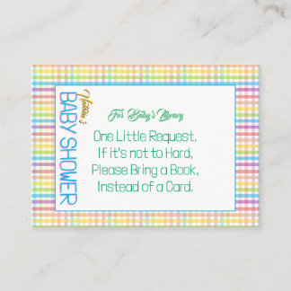 Carte D'accompagnement Candy Stripe Pink Colorful Rainbow Baby Shower