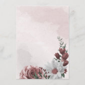 Carte D'accompagnement cannelle rose rose blanc détails floraux (Dos)