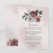 Carte D'accompagnement cannelle rose rose blanc détails floraux (Devant / Derrière)