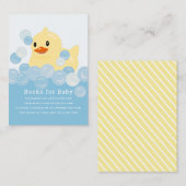 Carte D'accompagnement Caoutchouc Boy Baby shower Bleu Boy en caoutchouc  (Devant / Derrière)