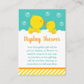 Carte D'accompagnement Caoutchouc Jaune et Vert Afficher douche (Devant)