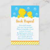 Carte D'accompagnement Caoutchouc noir jaune et bleu demande de livre (Devant)