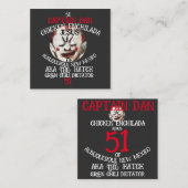 CARTE D'ACCOMPAGNEMENT CAPITAINE DAN CHICKEN ENCHILADA JESUS ALBUQUERQUE  (Devant / Derrière)